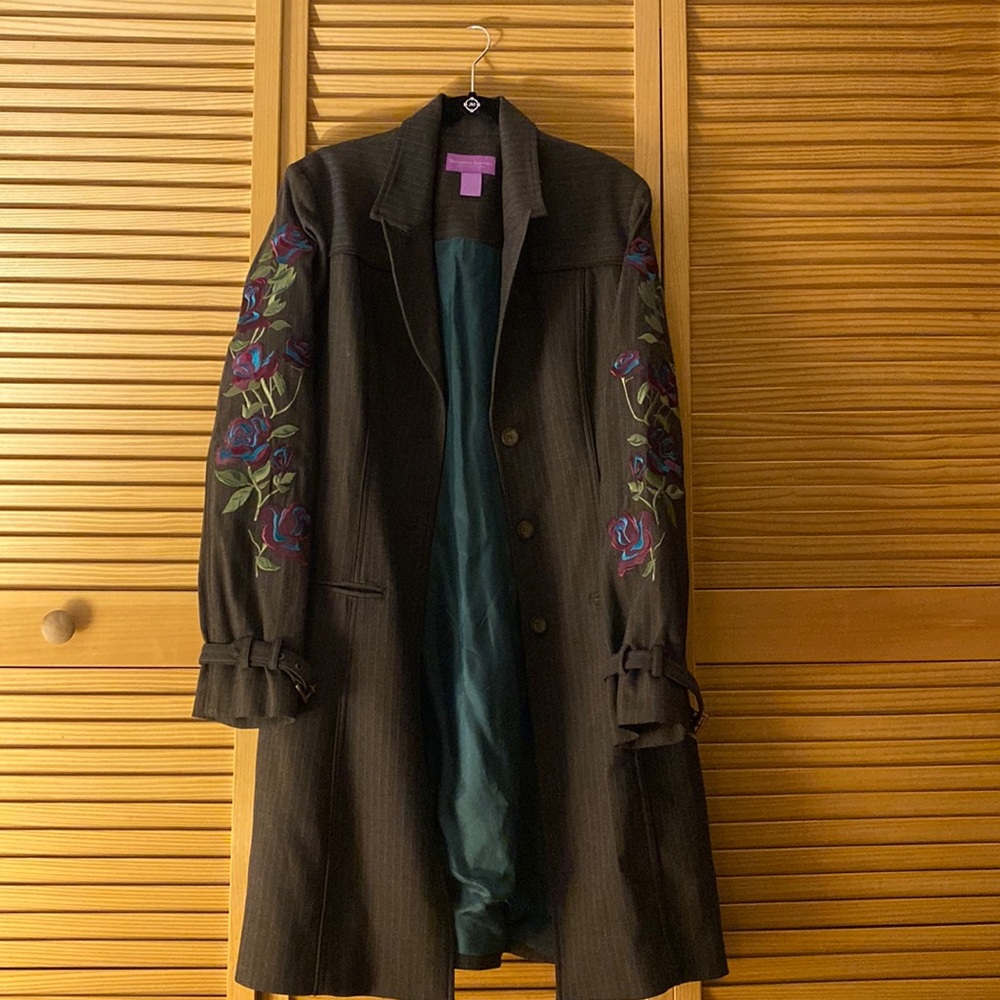 Pinstriped Pants Suit Jacket.